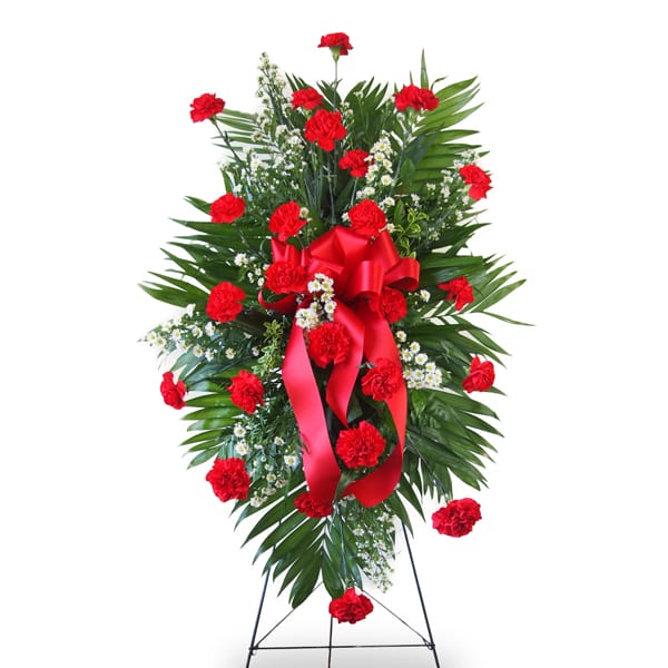 Red Carnation Standing Spray