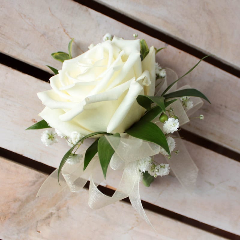 Pin-On Corsage: Single Rose