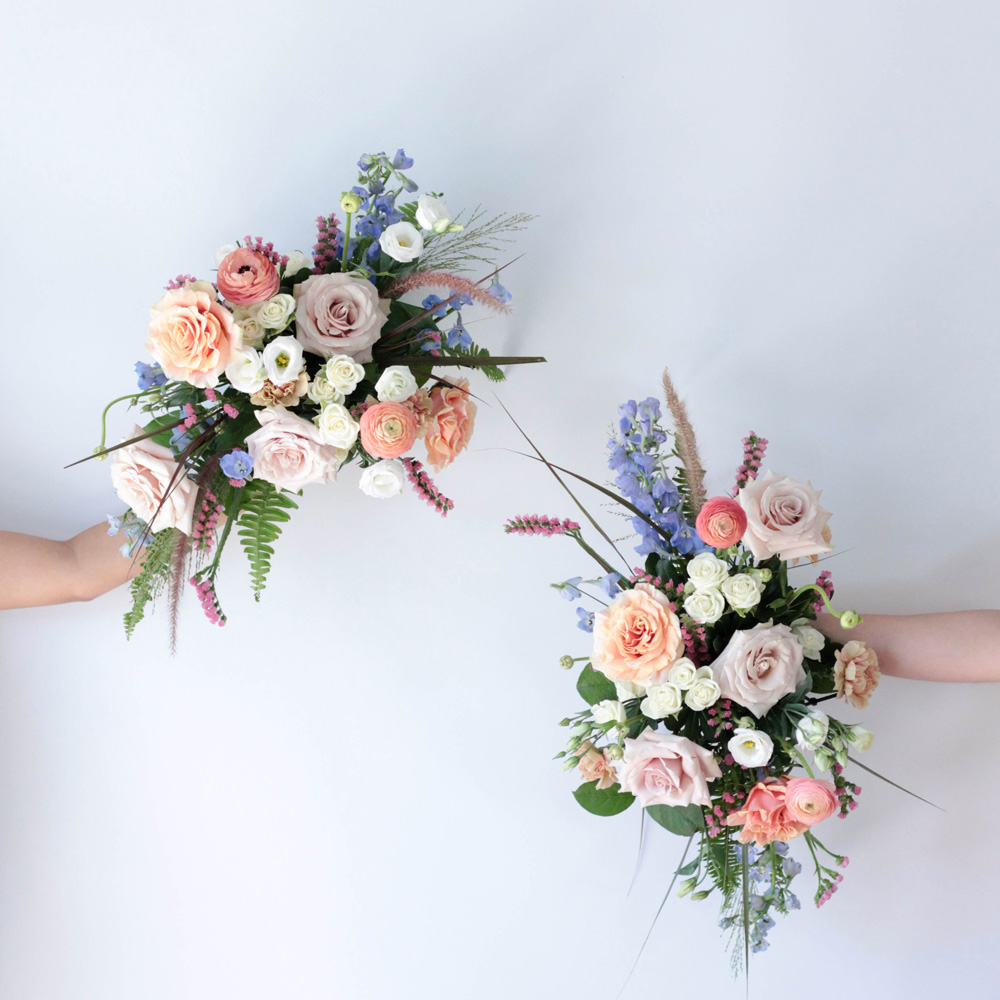 floral swag for wedding arch
