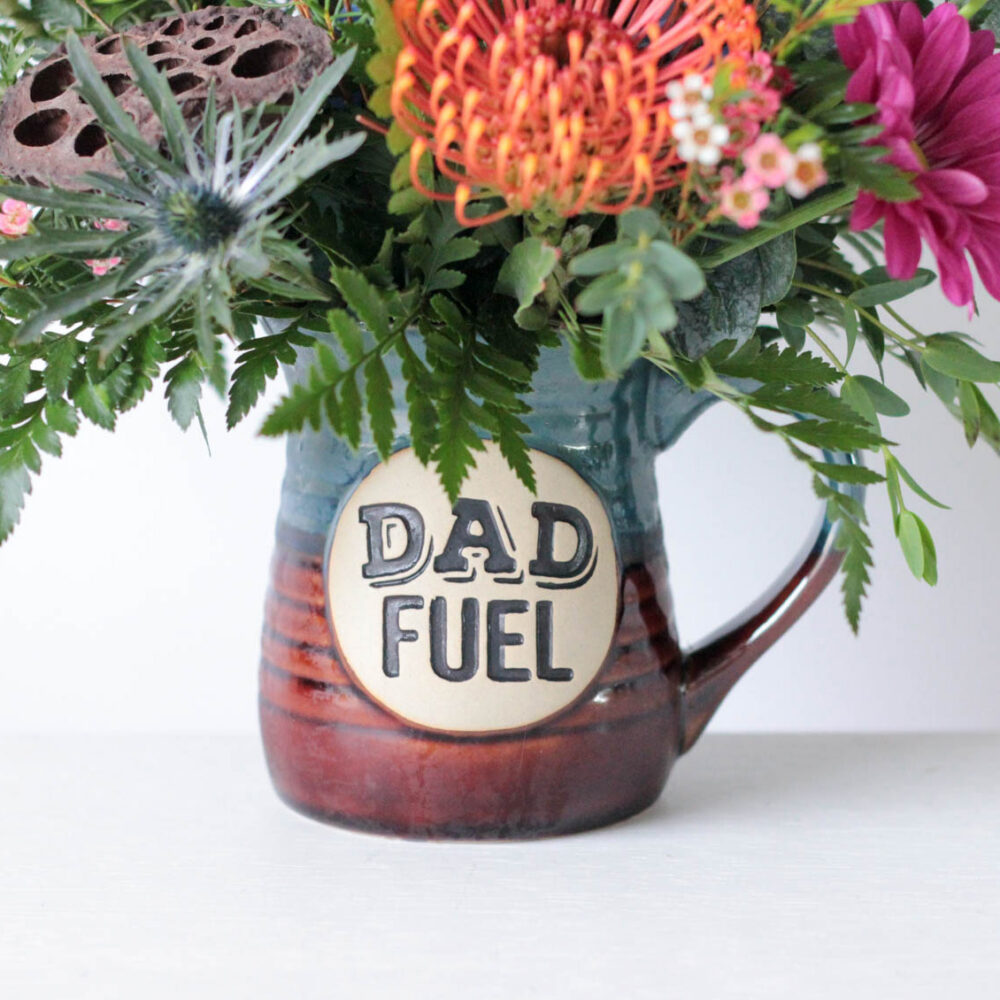 Daddio "Dad Fuel" Coffee Mug Floral Arrangement