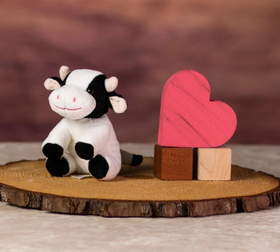 Mini Stuffed Cow - 5"