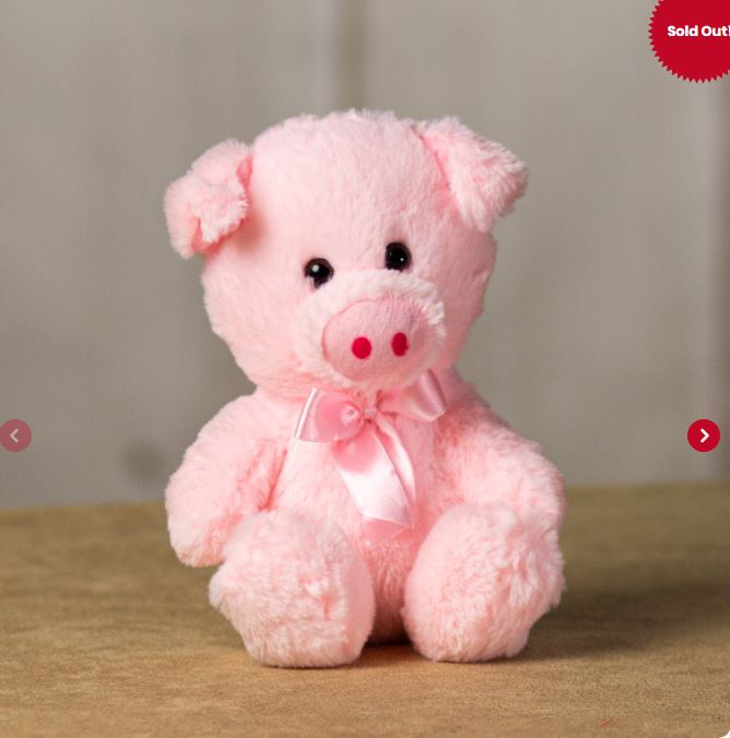 Pink Pig Teddy Bear - 7"