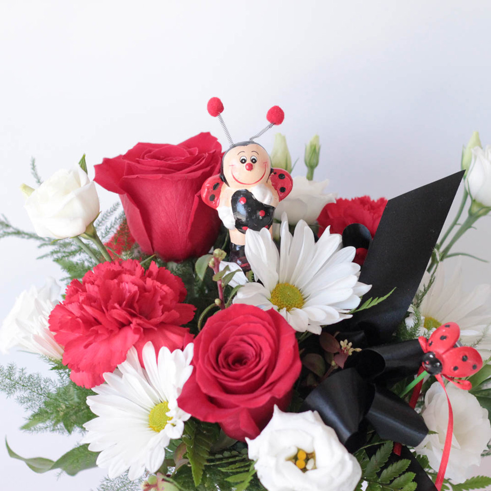 Mariquita Francis Red & White Floral Arrangement